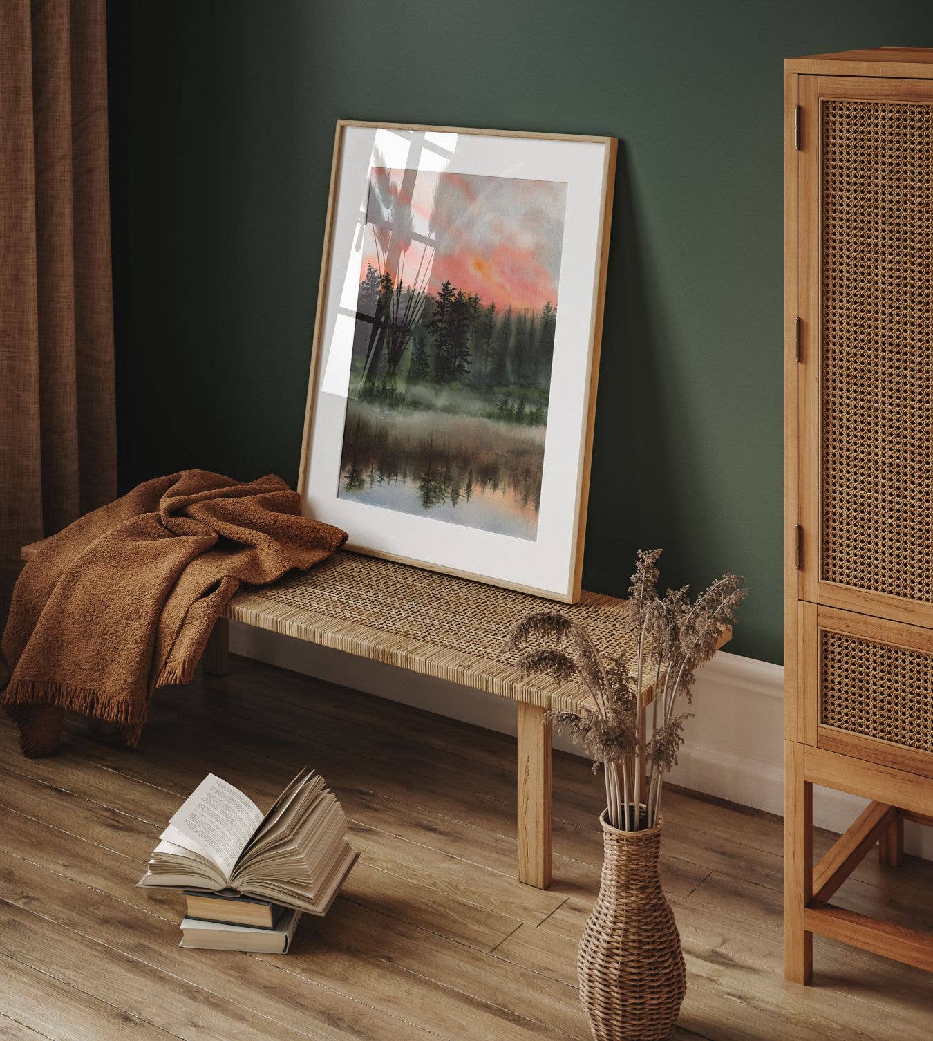 Paperbec Design Co. - Wholesale Art Print - "Rockwood Morning Dew" Lake Sunrise Watercolor Print3