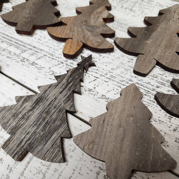 Rockin'Wood - Vendita all'ingrosso Ritagli - Barnwood, ritagli per albero di Natale, alberi in legno