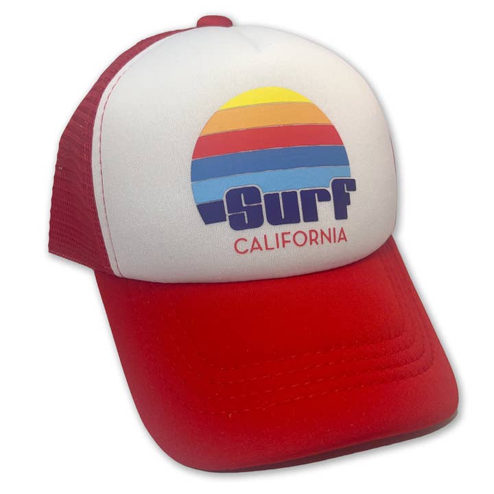Boné Trucker Vermelho Sol Baby Surf Califórnia por atacado de Sol Baby