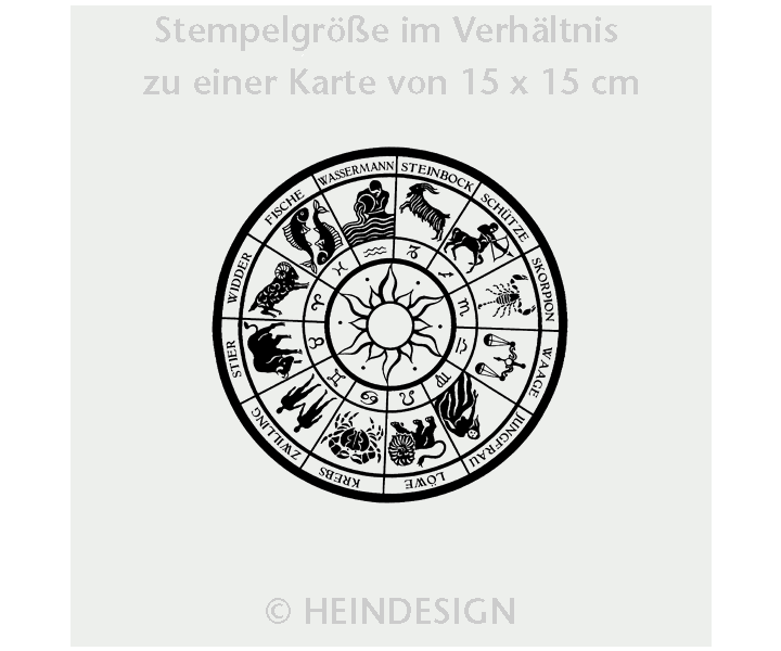 Heindesign – Großhandel Gummi-/Dekostempel – Motivstempel Titel: Judi-Kins Sternkreiszeichen1
