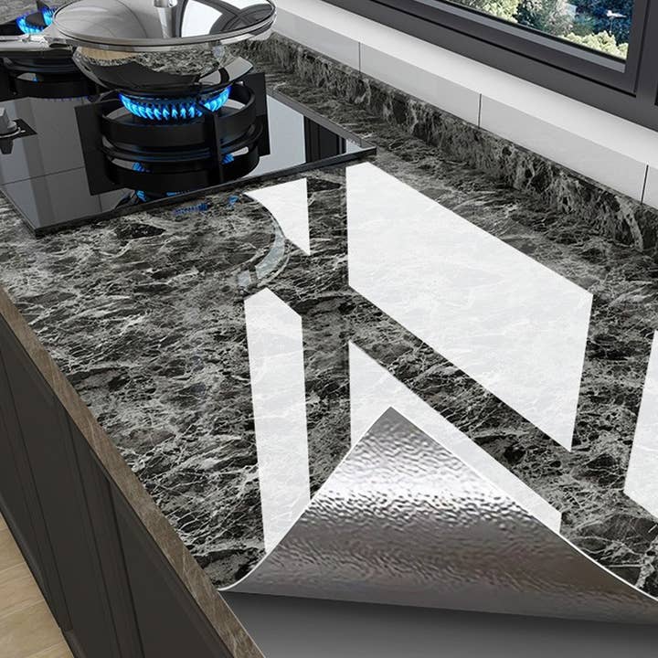 Papier peint protecteur de comptoir en marbre ignifuge élégant pour la vente par Label & Decore