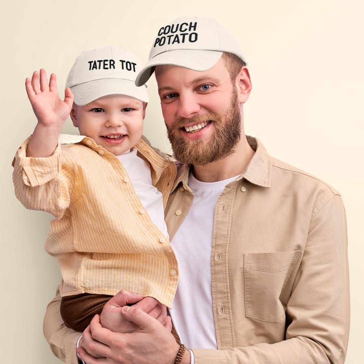 Dalix - Wholesale Baseball Cap - Unisex - DALIX Father Son Couch Potato Tater Tot Ball Cap Embroidery