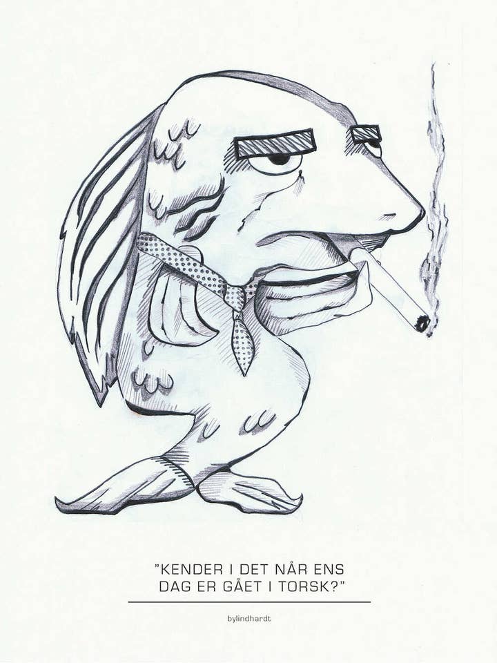 Torsk citat plakat for engroshandel hos bylindhardt