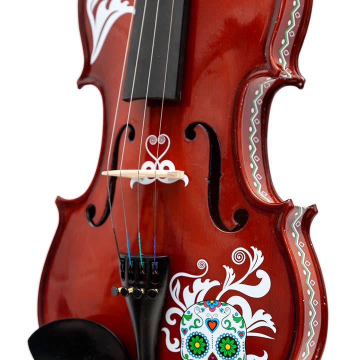Rozanna's Violin – Engroshandel Musikinstrument – Mariachi Sugar Skull Naturlig Violin Outfit