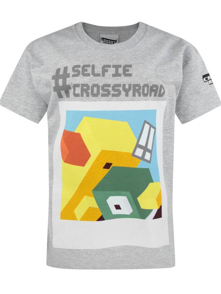 Crossy Road Jongens Grijs T-shirt met Korte Mouwen voor wholesale door Vanilla Underground