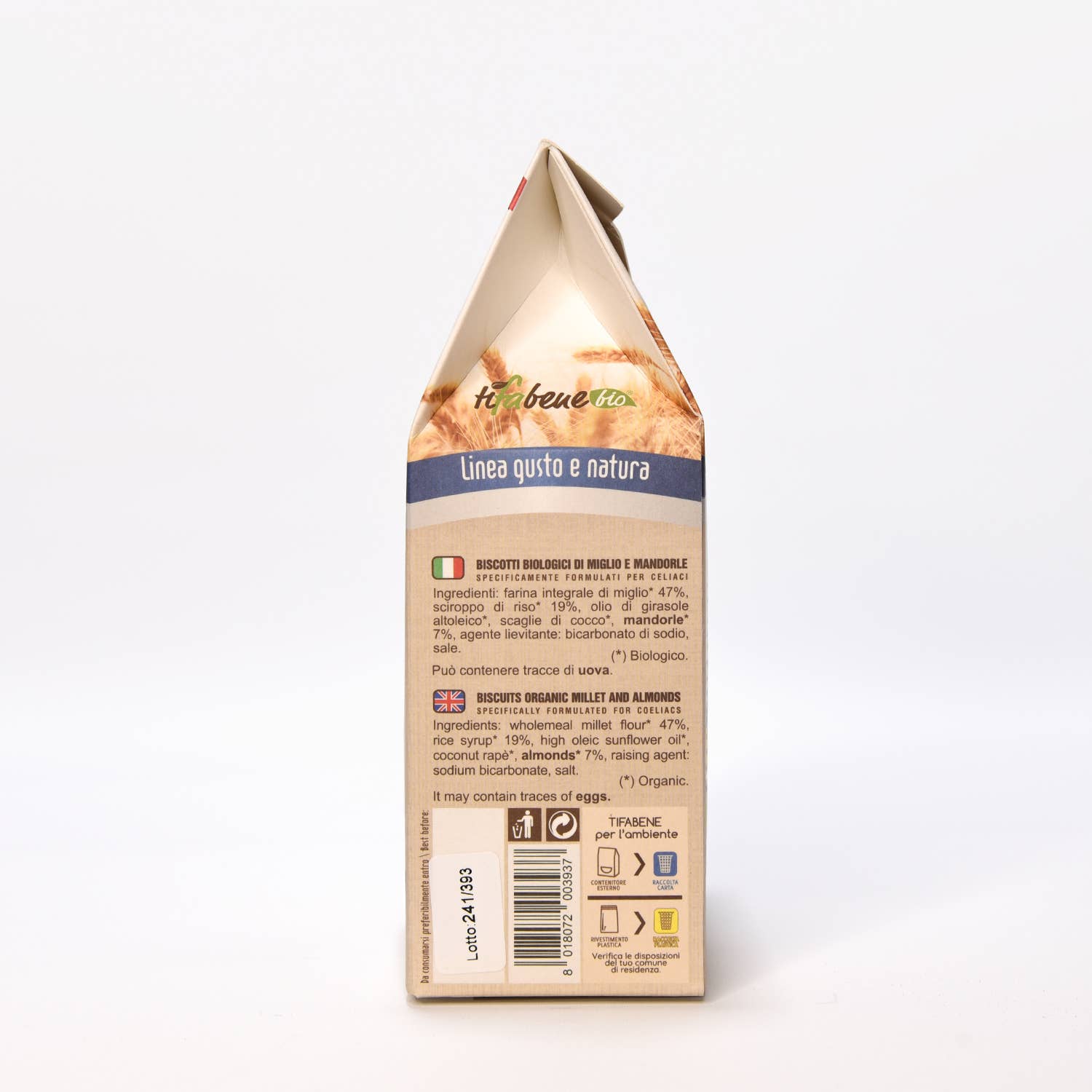 Le deliziose pasticceria sas Ti fa bene bio – Großhandel Cookie – Millet - Bio Vollkorn-Digestivekekse8