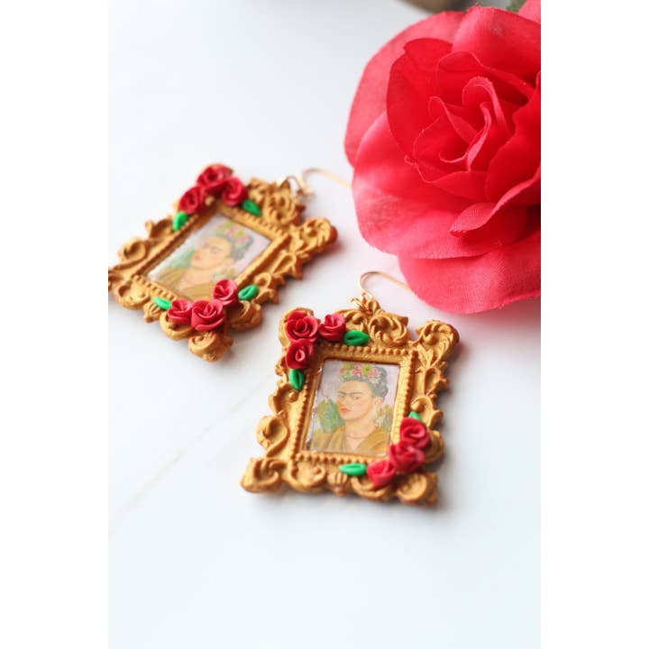 Skye Eclisse Jewelry – wholesale Hängande örhängen – Frida Kahlo örhängen för kvinnor, mexikanska statement-örhängen1