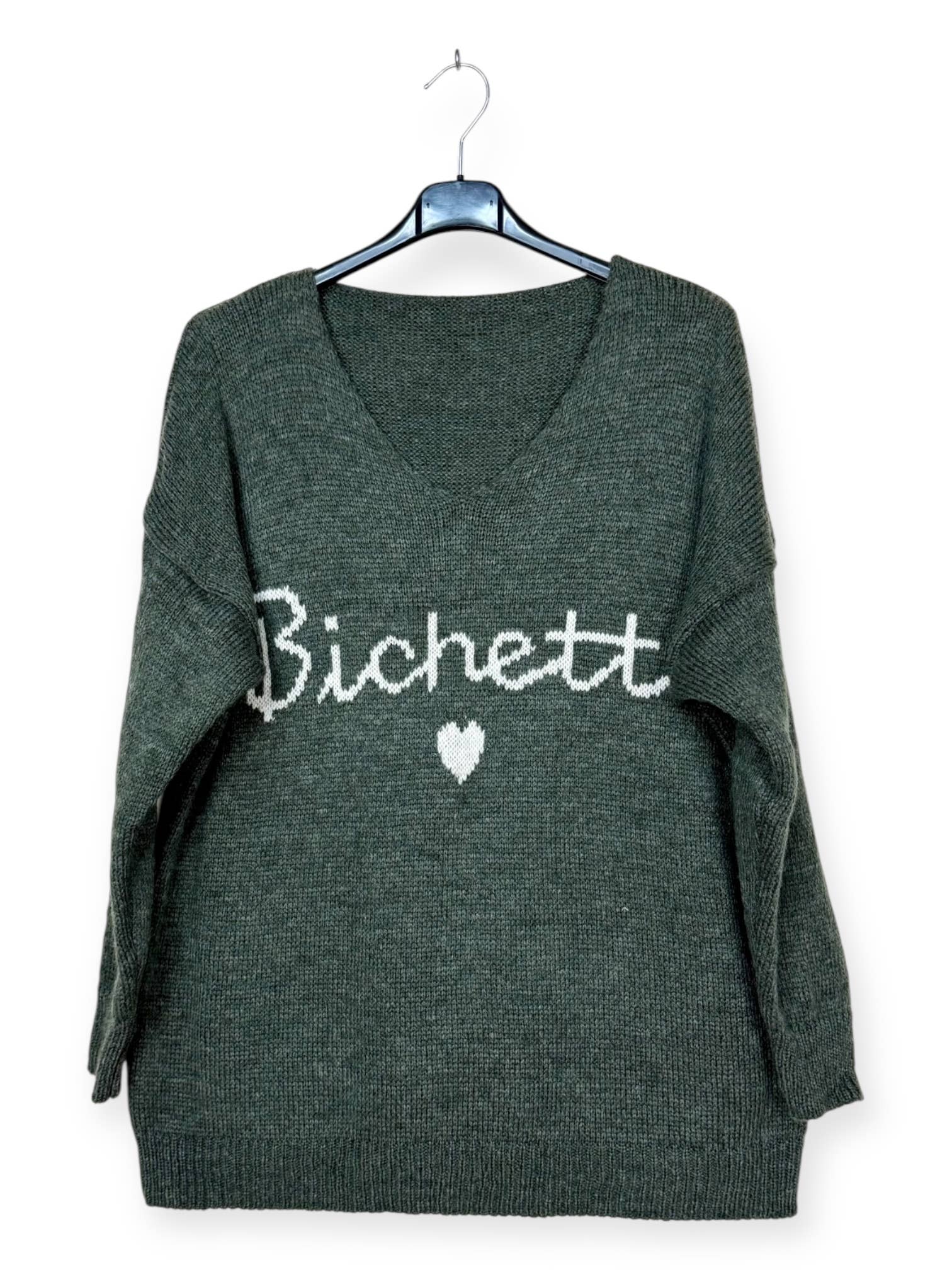Lucky Nana - Wholesale Knit Sweater - Women's - AH 1066 - Sweater with "Bichette" Inscription8
