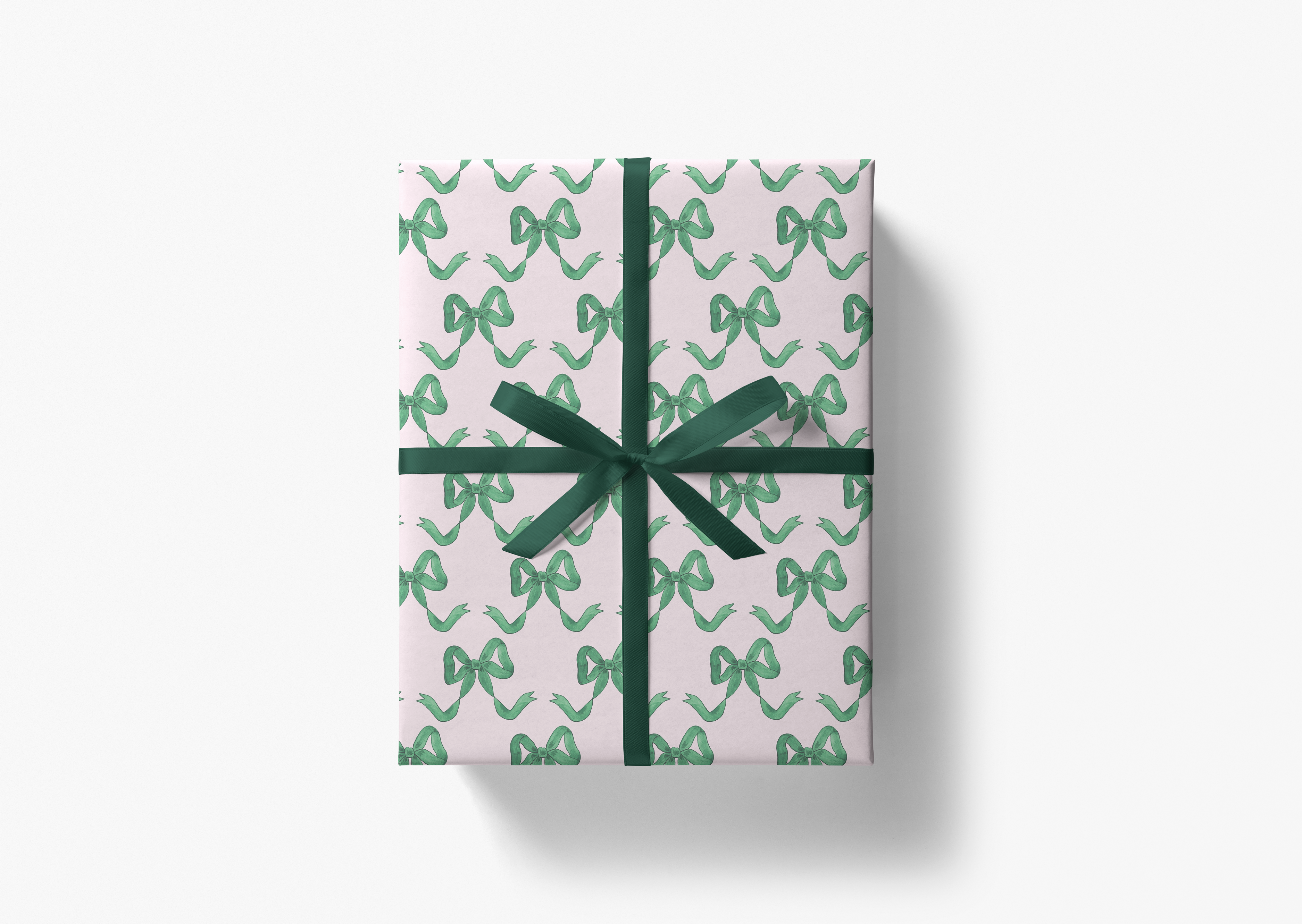 Liesel Anne Studios - Venta al por mayor Rollos de papel de regalo - Papel de regalo con lazo verde y rosa [rollos de 3 hojas]  0