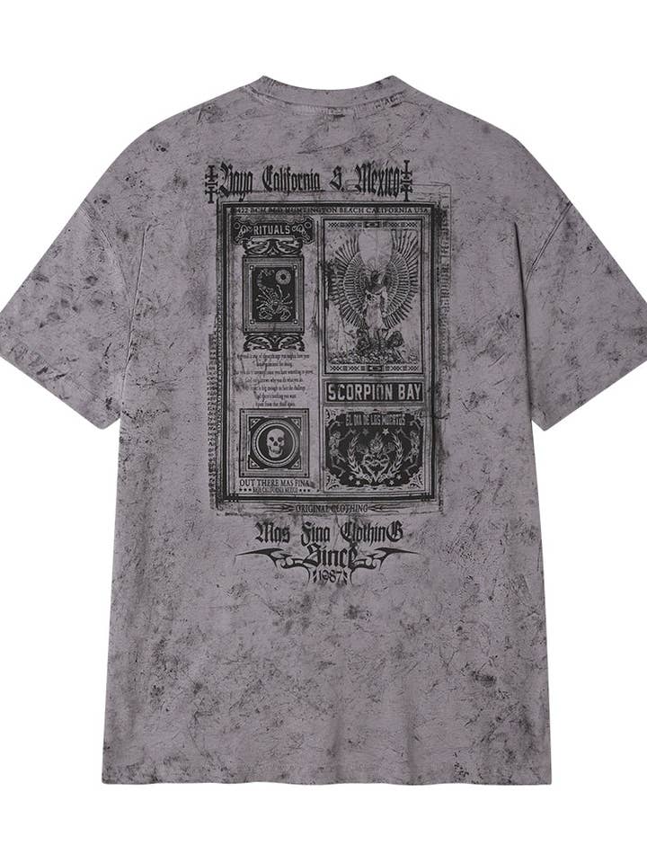 Men's printed T-shirt "Dirty Estampilla" for wholesale by Scorpion Bay