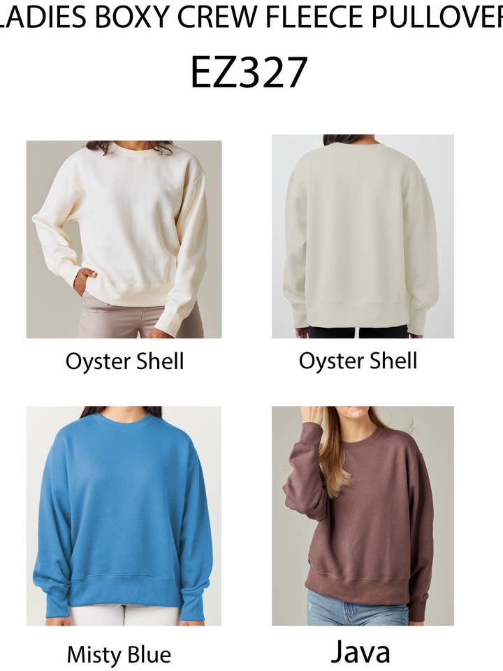 MT Brand Apparel - Wholesale Graphic Sweatshirt - Women's - Living Lines Customizable -Ladies Boxy Crew Neck Pullover
