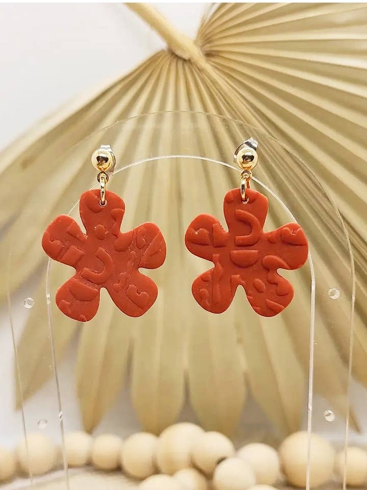 Funky Doodle Flower Dangles for wholesale by Lissa & Co.