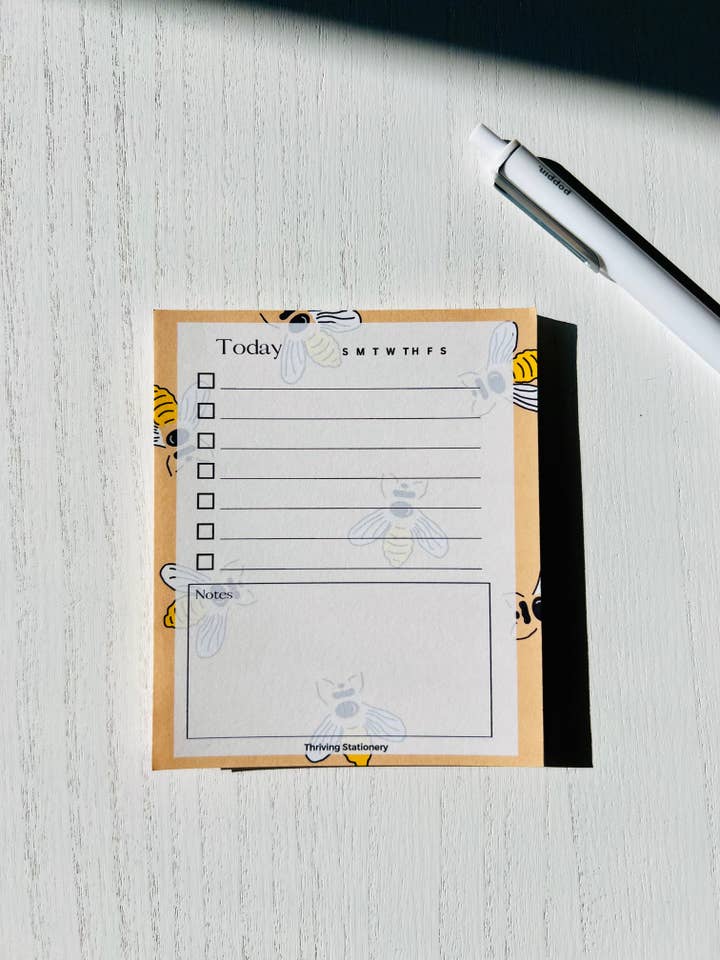 Bloc-notes de liste de tâches Bee Productive pour la vente par Thriving Stationery