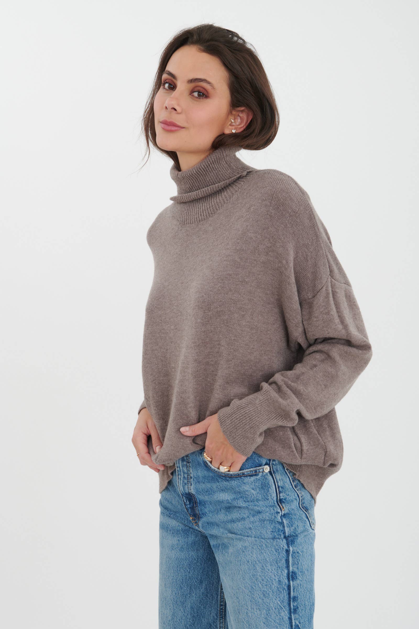ORNELLA PARIS - Wholesale Pullover-trui - Dames - Effen coltrui LEL-P003012