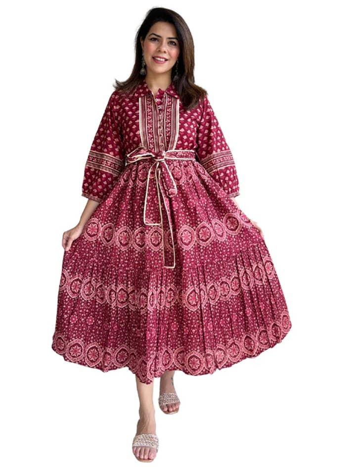 Jaipur Morni USA - Wholesale Dress – Women's - Kalyani Dress | Wine3