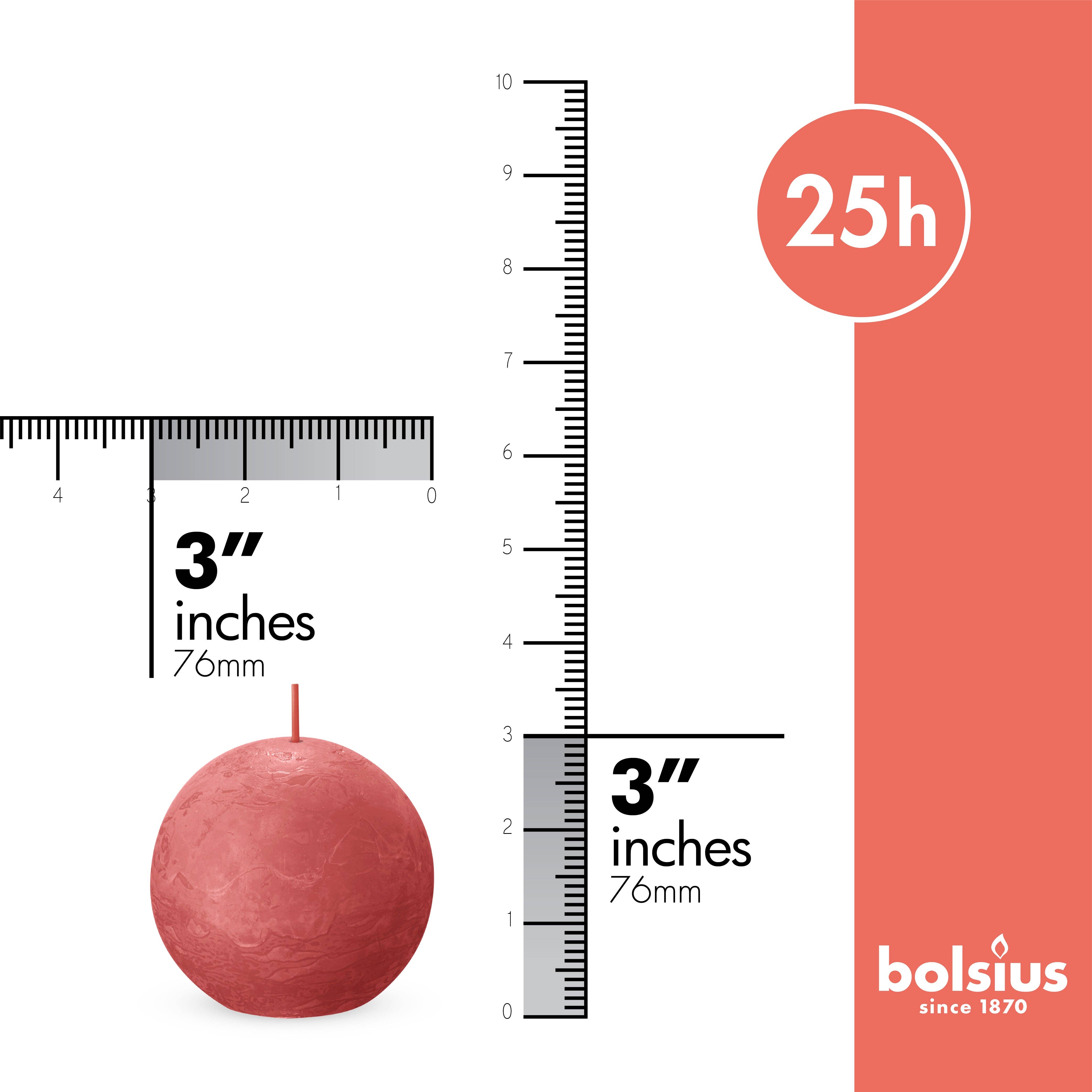 BOLSIUS – Velas de decoração por atacado – 6 Velas rústicas 3" - Inperfuted - Natural - Eco-Friendly - Cera Plant-Based - **Vendido Individualmente121