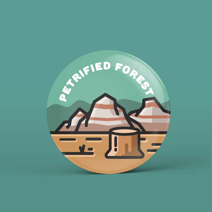 Done by Alex – Engroshandel Reversnål/knap – Forstenet Skov Nationalpark Knap - Arizona