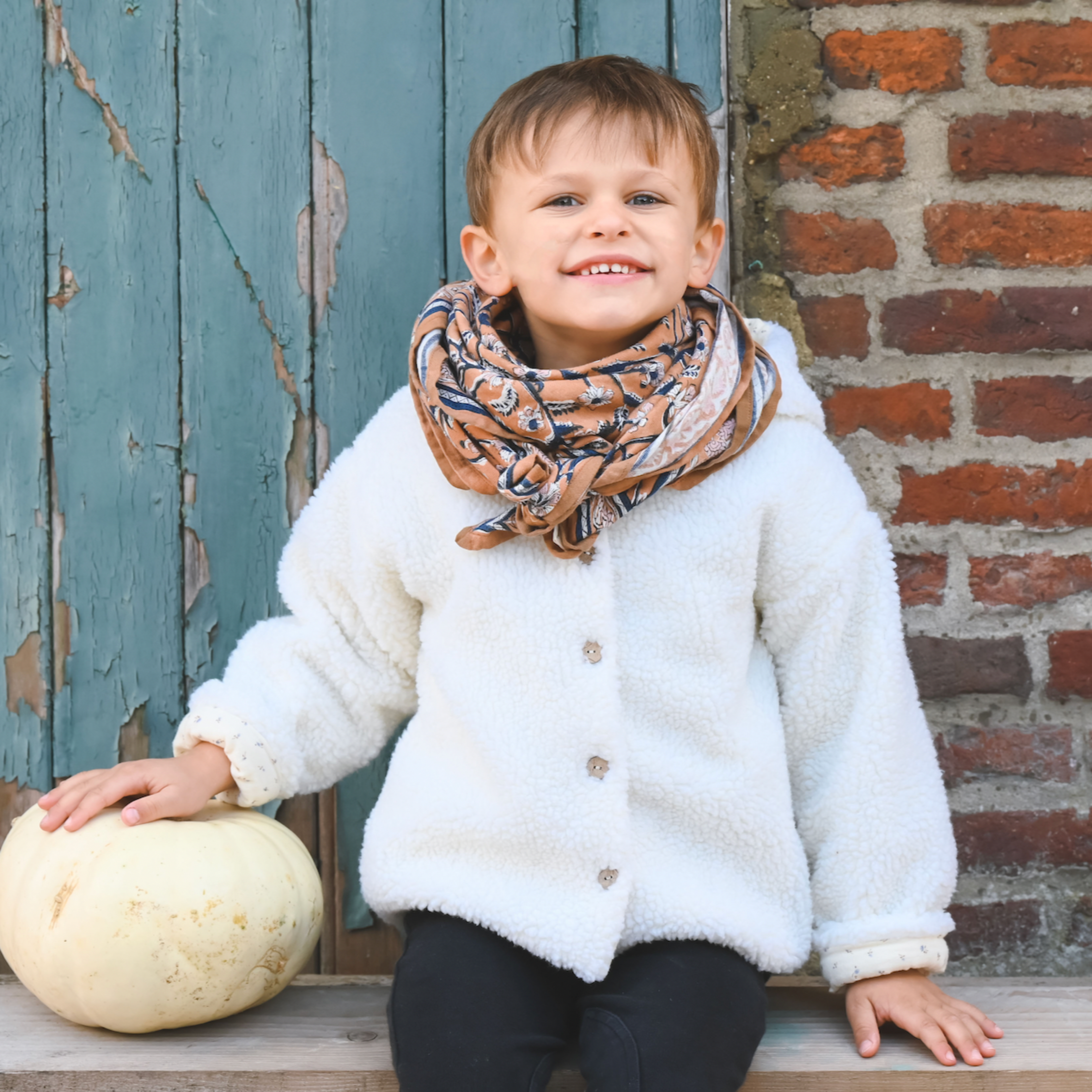 SO FAMILY - Wholesale Scarf - Women's - Dheli Apricot Adult Scarf 100 cm5