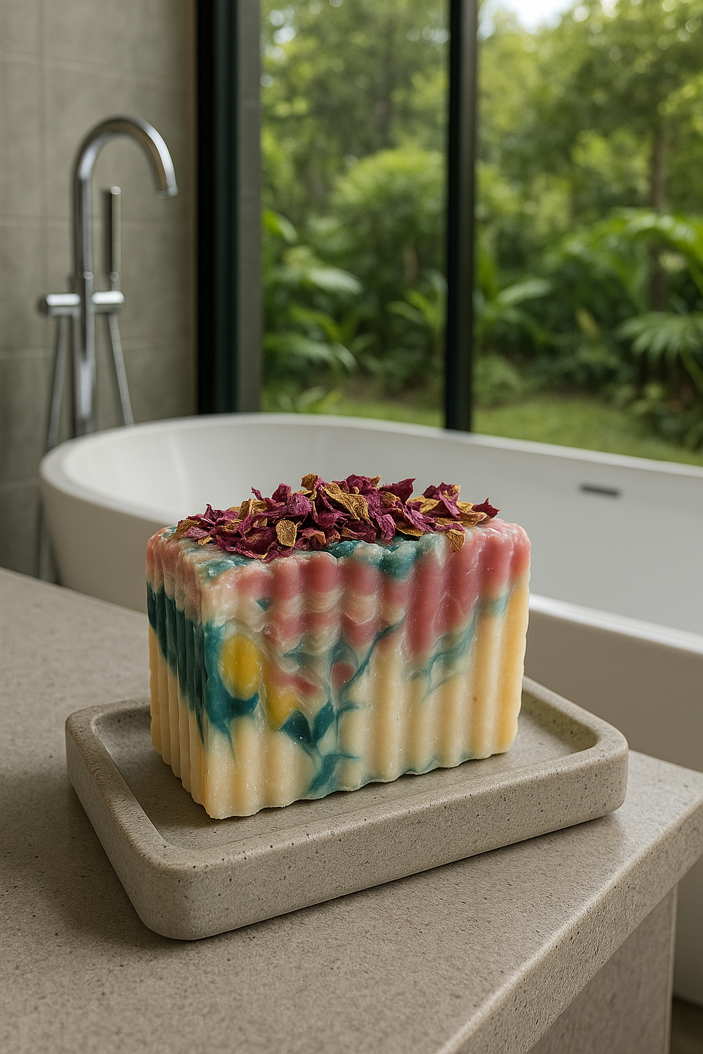 Priscila Leen Arts at Florida Soap Candle – sabonete sólido por atacado – Sweet Garden Sabonete processo frio vegan natural feito à mão2