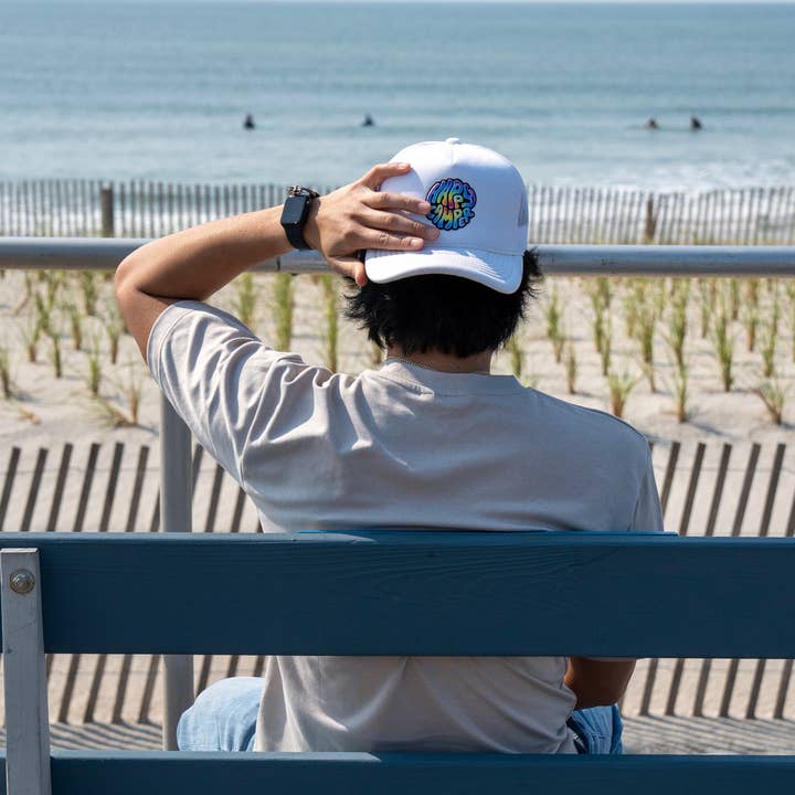 Nebiva - Wholesale Trucker Hat - Unisex - Happy Camper Tye Dye Foam Trucker Hat (White)4