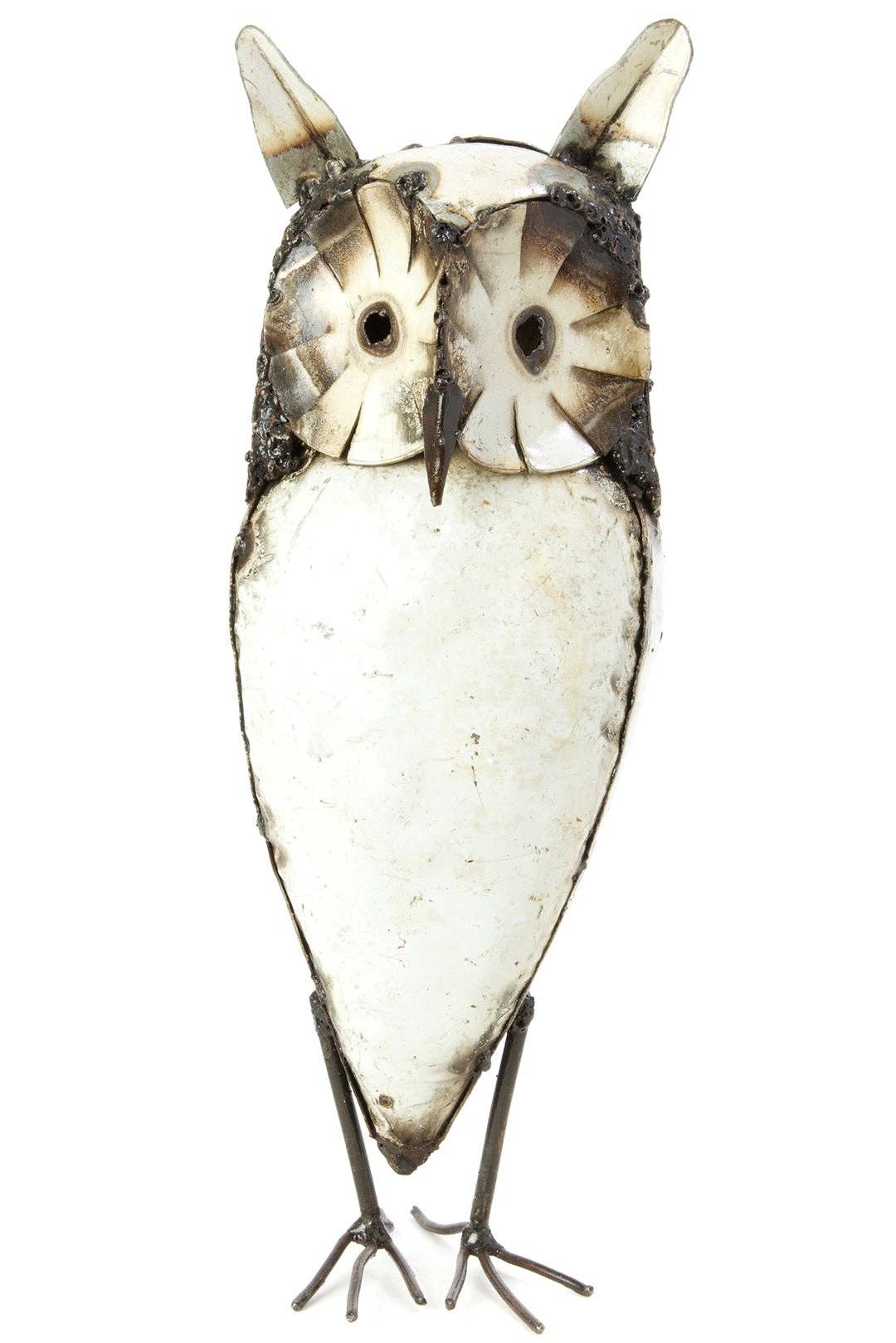 African Modern - Wholesale Sculpture - Horned Owl Recycled Metal Garden Sculptures1