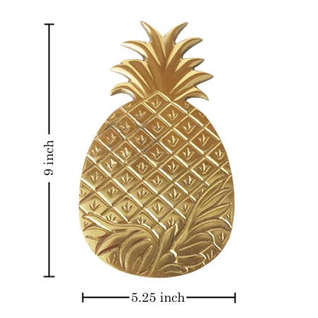 India Handicrafts Inc – wholesale Grytunderlägg – Guld ananasunderlägg