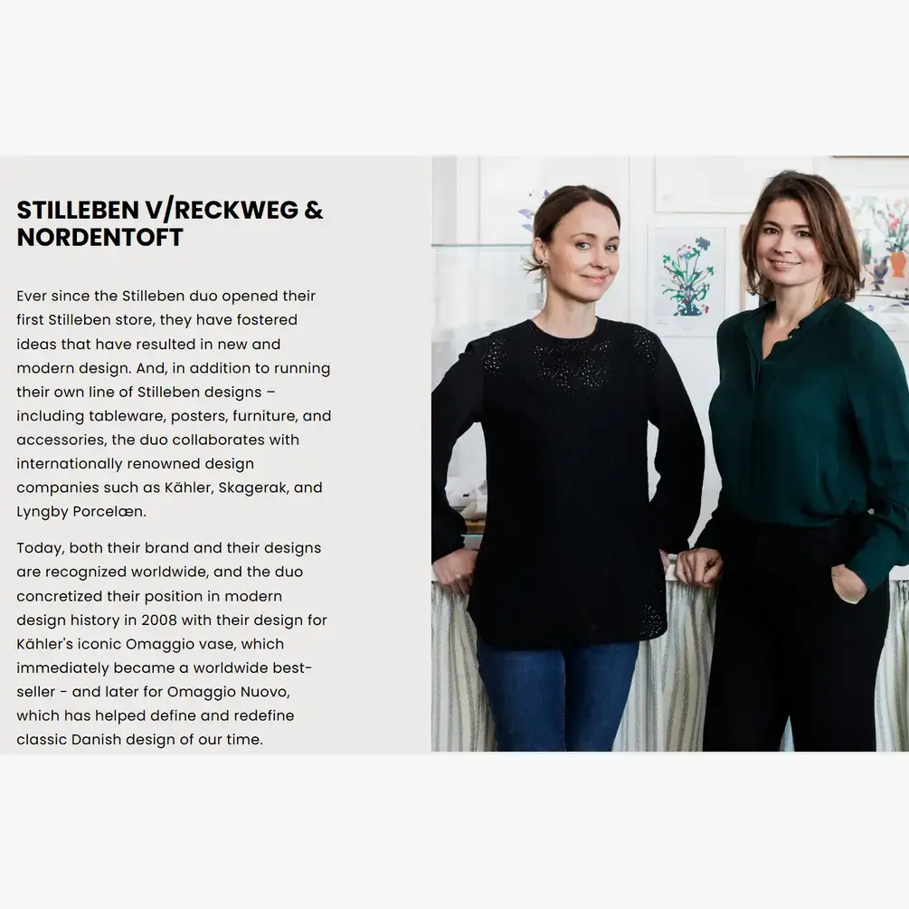 Danish Design Collective - Vente Vases - Kähler - Omaggio - Grand vase en céramique peint à la main - noir7