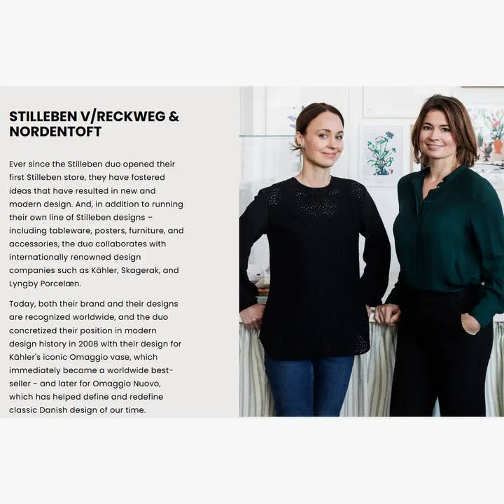 Danish Design Collective - Vente Vases - Kähler - Omaggio - Grand vase en céramique peint à la main - noir7