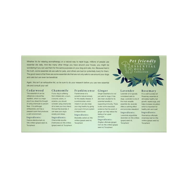 Pursonic - Vendita all'ingrosso Set per la toelettatura - Cani - collezione di oli essenziali adatta agli animali domestici, confezione da 62