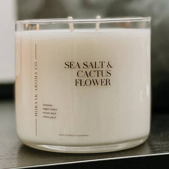 Mobaak Aroma Co. - Wholesale Jar/Filled Candle - Sea Salt & Cactus Flower Candles0