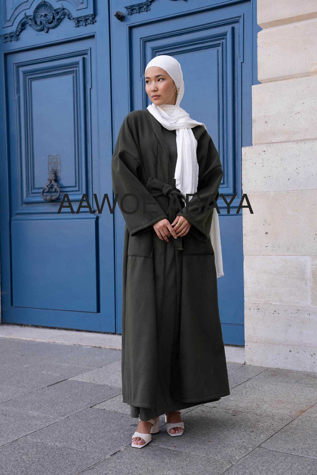 Aawoe Abaya - Wholesale Coat - Women's - Long Winter Coat - Length 145 cm - 21601