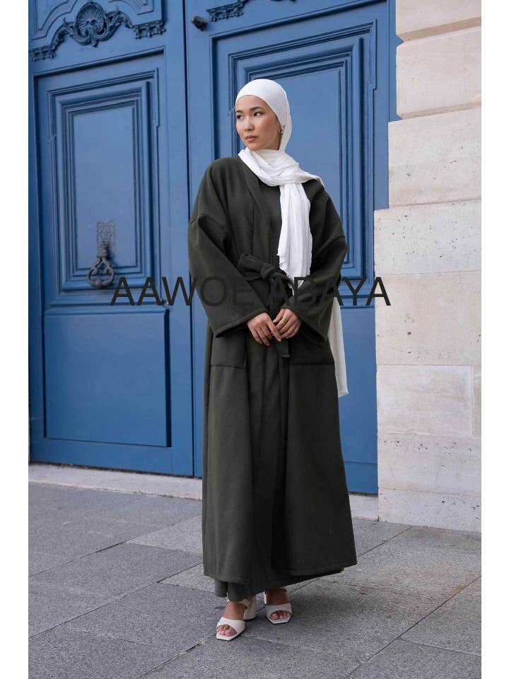 Aawoe Abaya - Wholesale Coat - Women's - Long Winter Coat - Length 145 cm - 21601