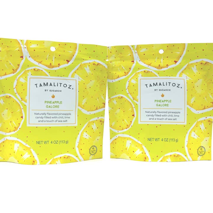 Sugarox Candy Studio LLC - Wholesale Hard Candy - PINEAPPLE GALORE TAMALITOZ CANDY 12CT3