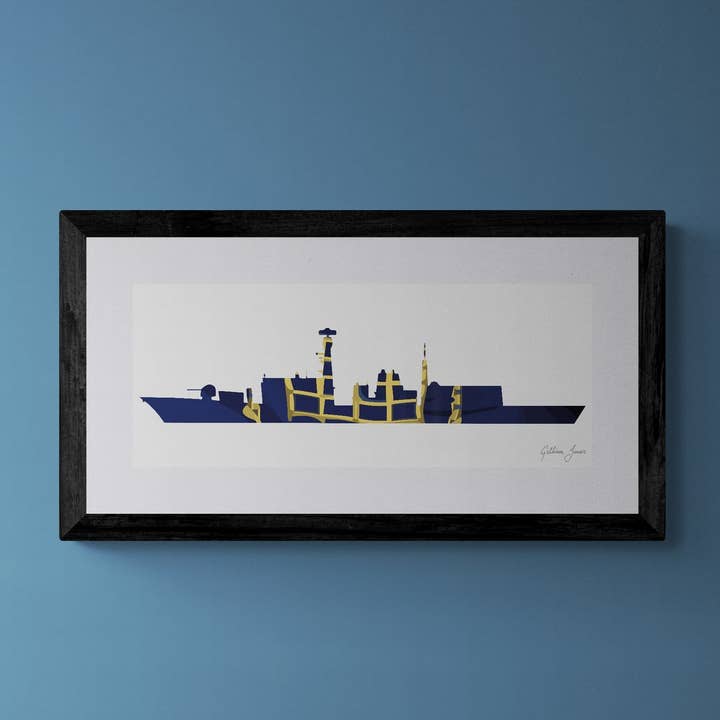 HMS Westminster Portcullis Afdrukken voor wholesale door Gillian Jones Designs
