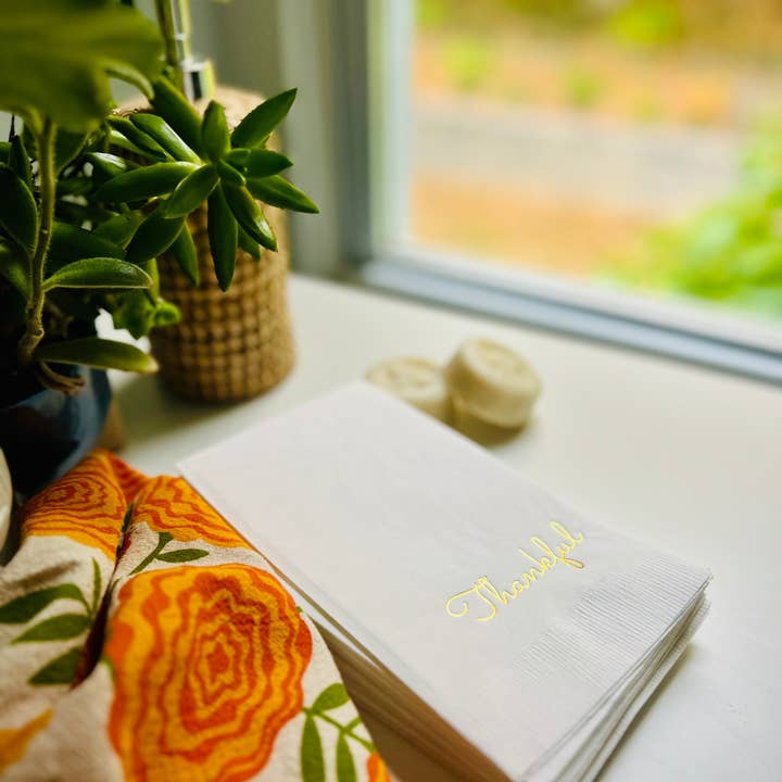 Sunshine Daisy LLC - Wholesale Hand Towel - Thankful Thanksgiving Paper Guest Towels