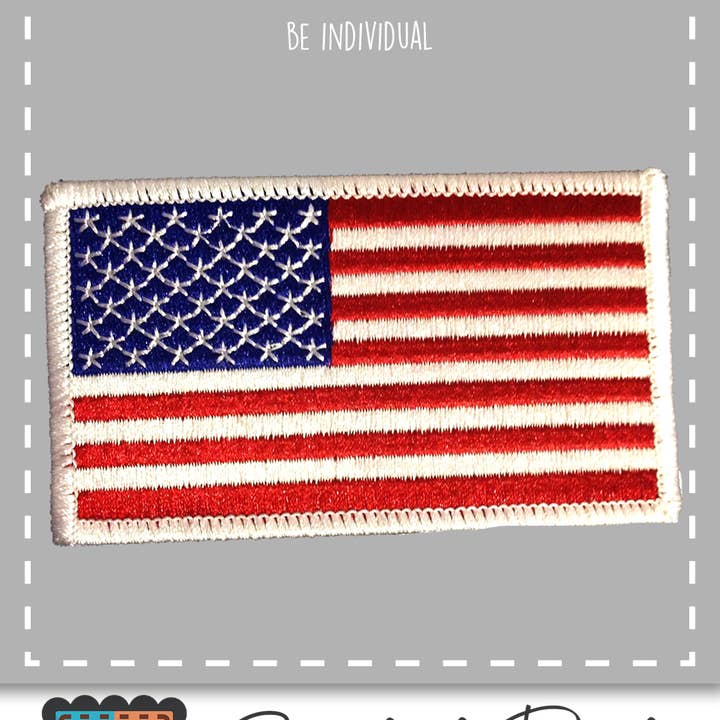 Iron-on Patch - USA Army flag white for wholesale on Faire1