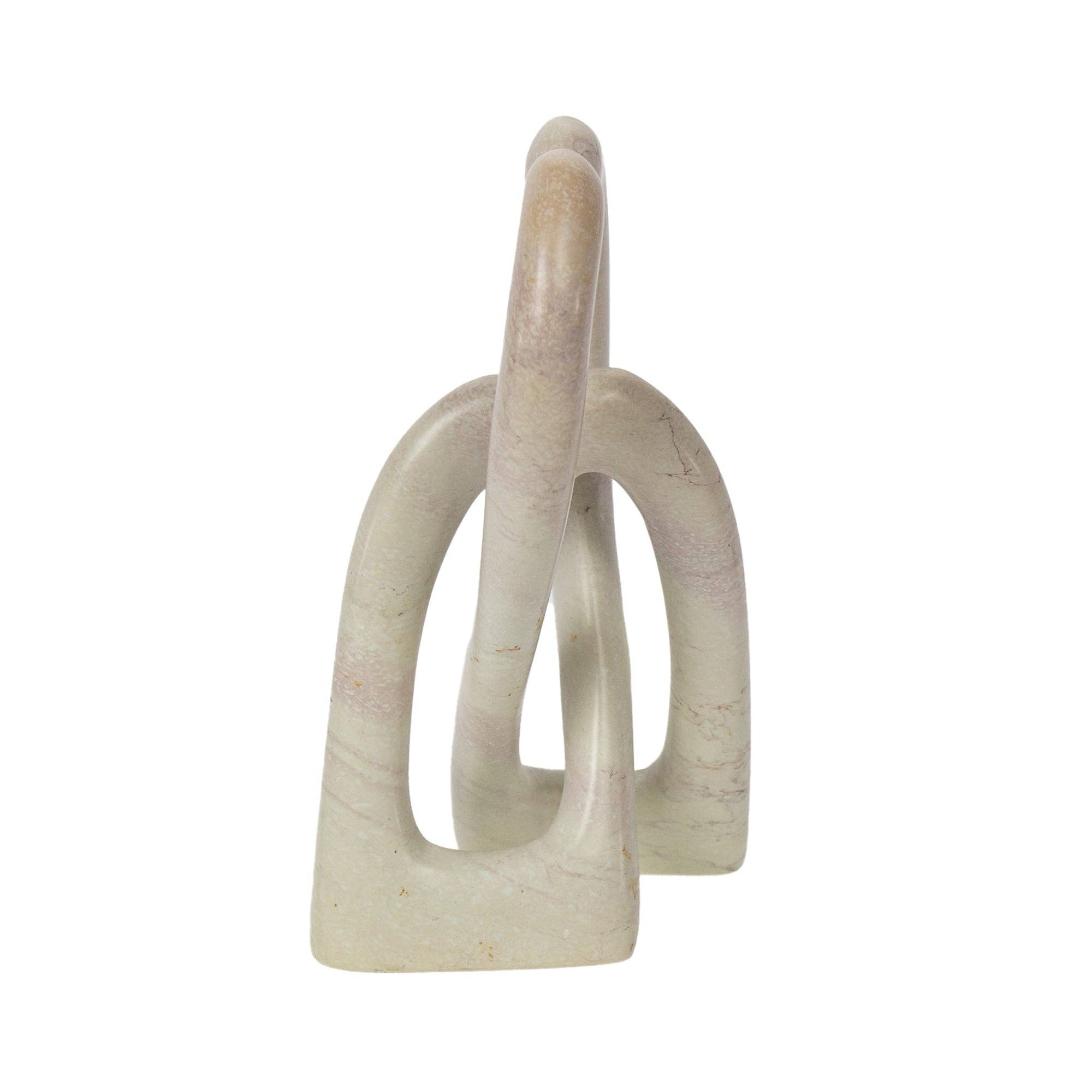 Global Crafts - Wholesale Sculpture - Soapstone Heart Eternal Love Knot Sculpture. 6 inch3