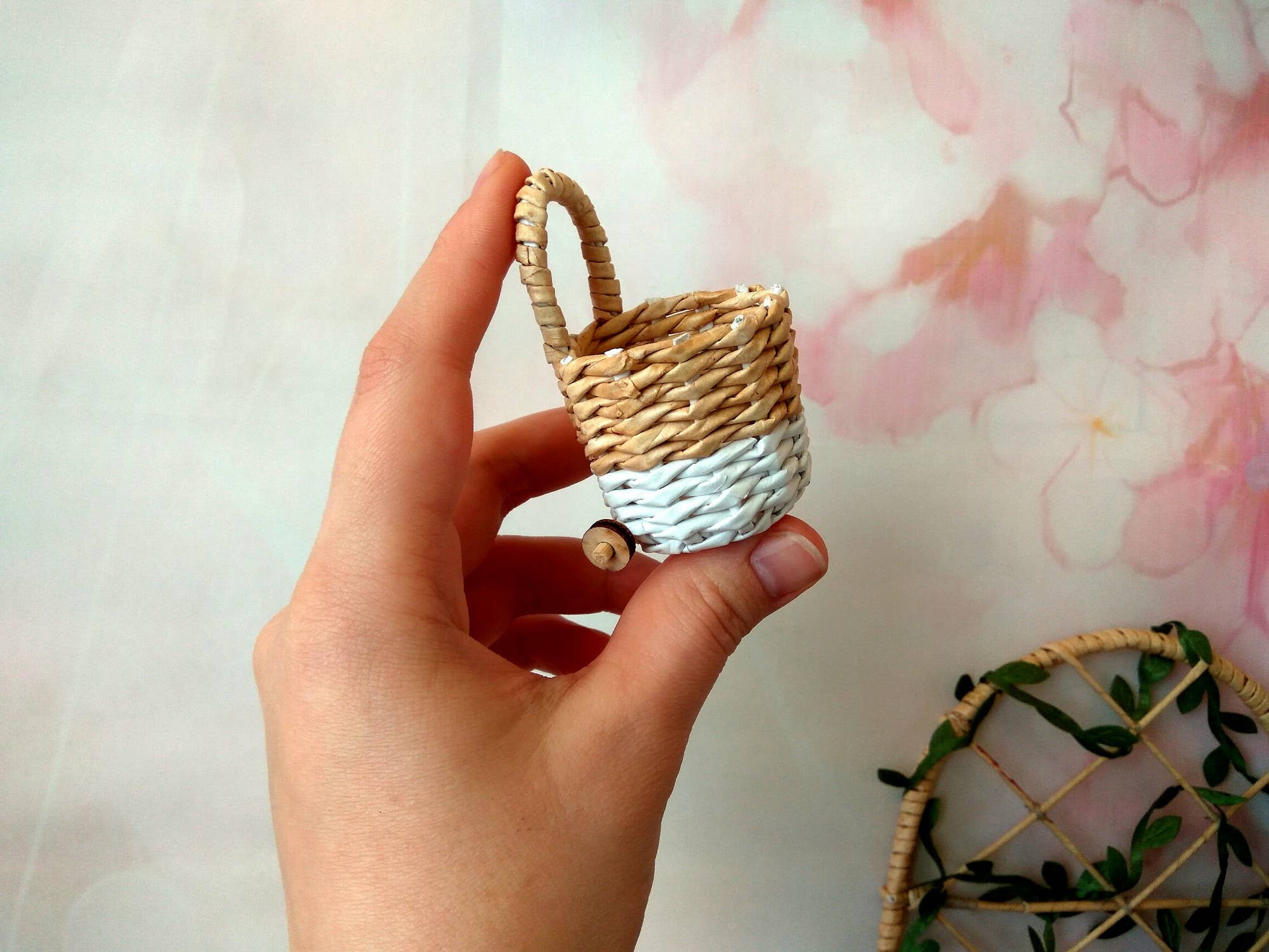 Lenasminiland - Wholesale Doll Accessory Kit - Kids - Miniature shopping trolley, basket for toys dollhouse nurser3