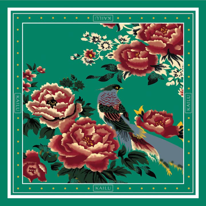 Pañuelo de Seda Imperial Bloom para venta al por mayor de KAILU