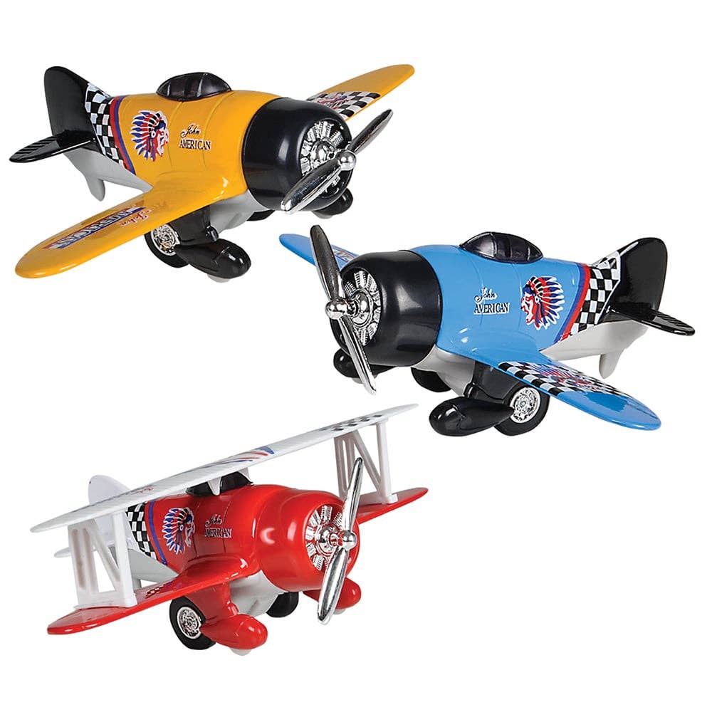 La Luna Bella - Toys - Wholesale Toy Plane - Kids - 6.5" DIE-CAST PULL BACK CLASSIC WING AIRPLANE LLB Car Toys1