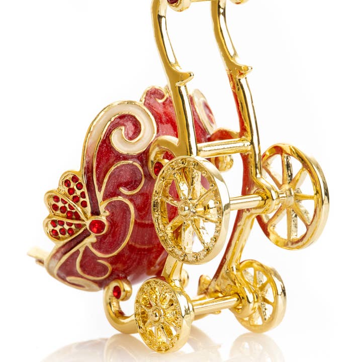 Keren Kopal - Wholesale Sieradendoos/organizer - Red vintage kinderwagen Trinket Box kinderwagen7