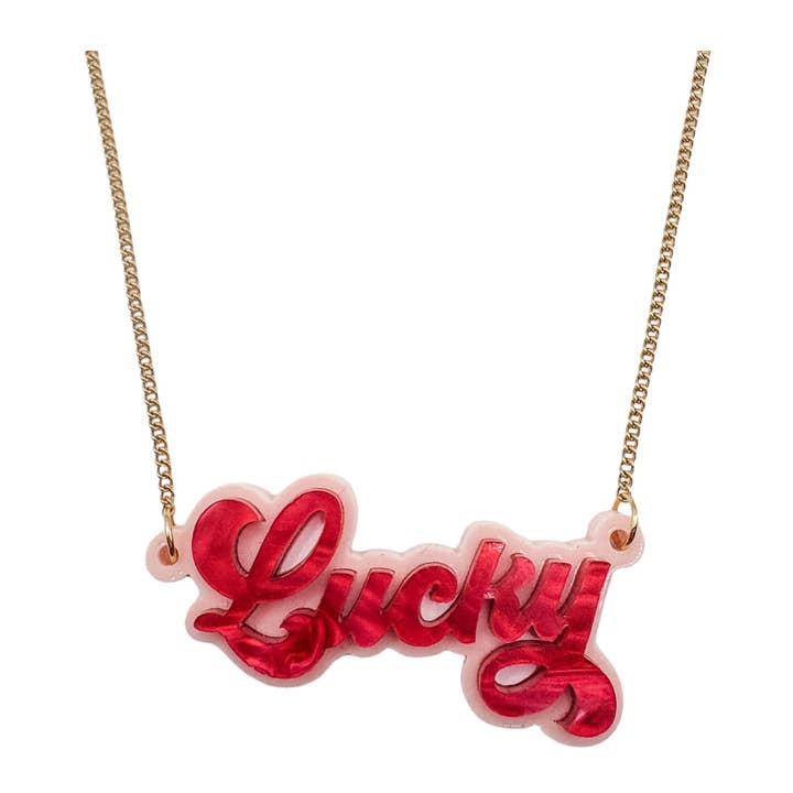Lucky Necklace | Acrylic Necklaces | Statement Necklaces for wholesale by Weezy Pop