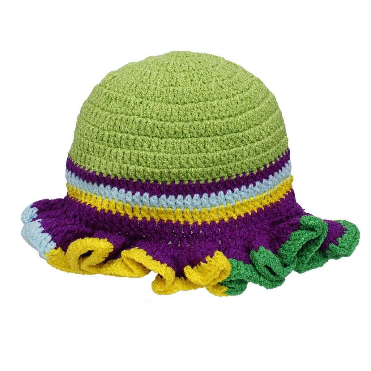 Lime Crochet Multicolor Ruffle Bucket Hat Women for wholesale on Faire1
