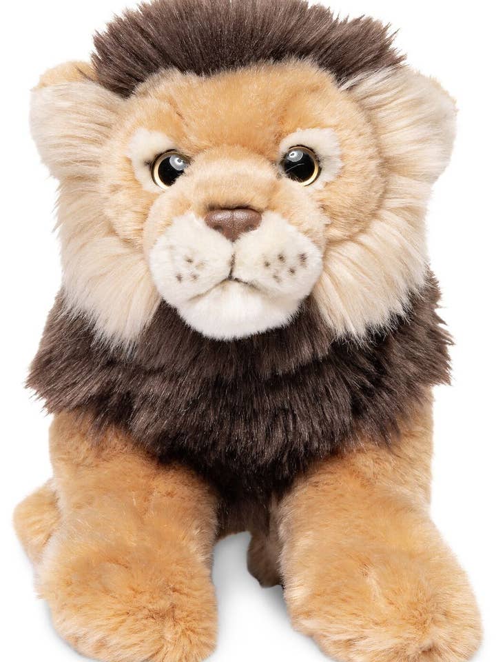 Lion lying down - 26 cm (length) - cuddly/plush toy for wholesale by Uni Toys