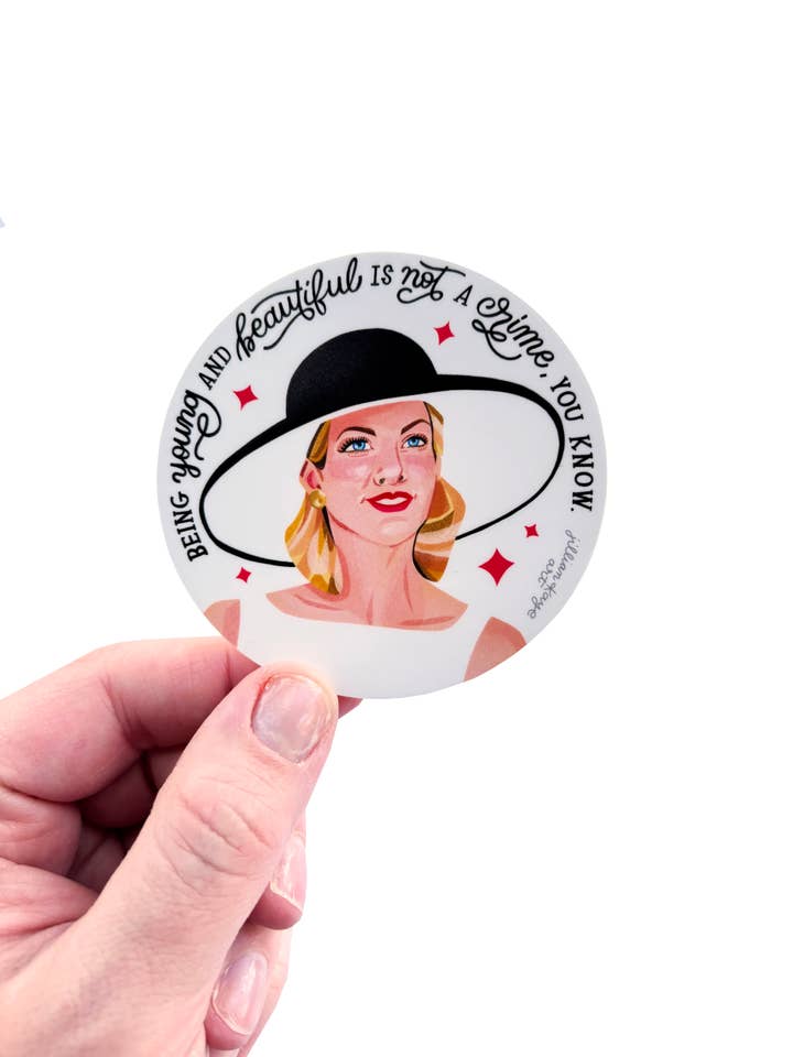 Meredith Blake 3" Vinyl Sticker for wholesale by Jillian Kaye Art