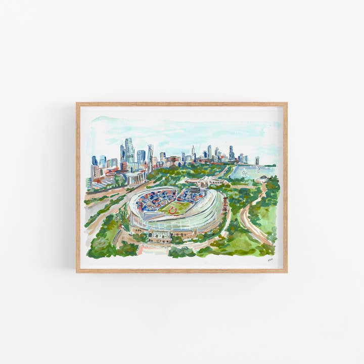 Rachel Reynolds Art - Wholesale Art Print - Soldier Field, Chicago Bears Art Print1