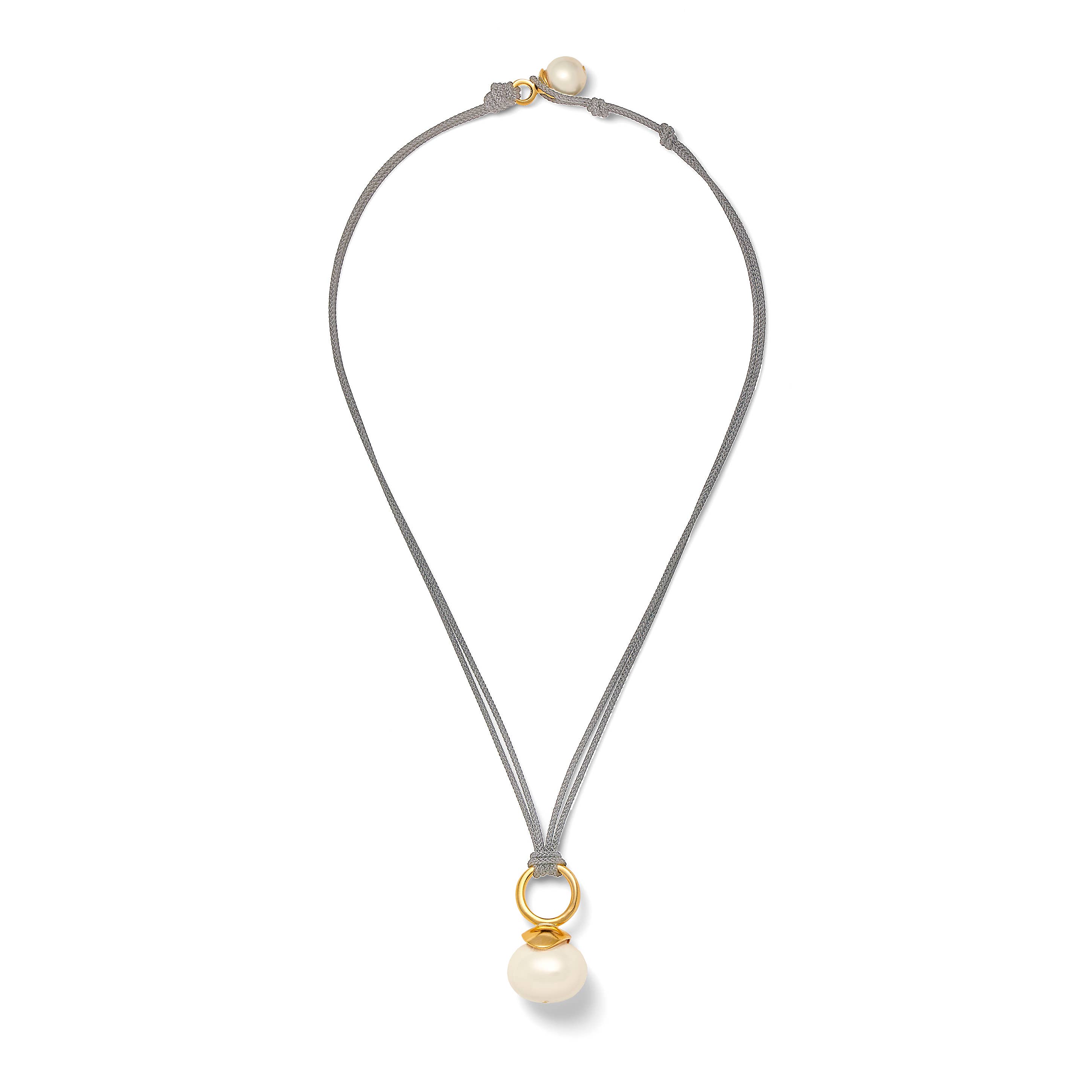 CC & Co by Catherine Canino - Wholesale Pendant/charm necklace - Pebble Pearl Cord Pendant7