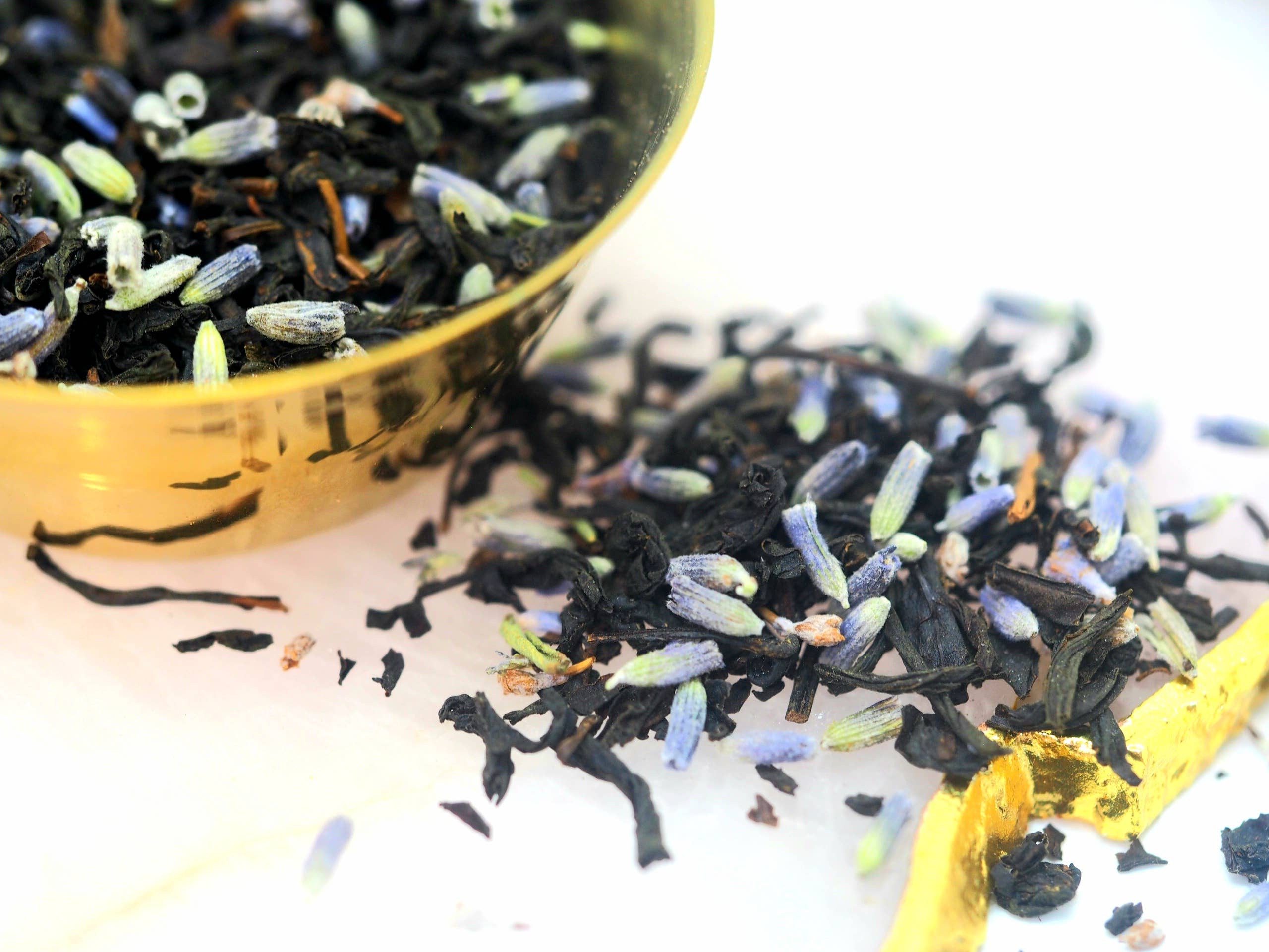 Loveyenergy & Blessings - Venta al por mayor Tés a granel - Mezcla de té de hierbas PEACE OF MIND: té Earl Grey+lavanda1