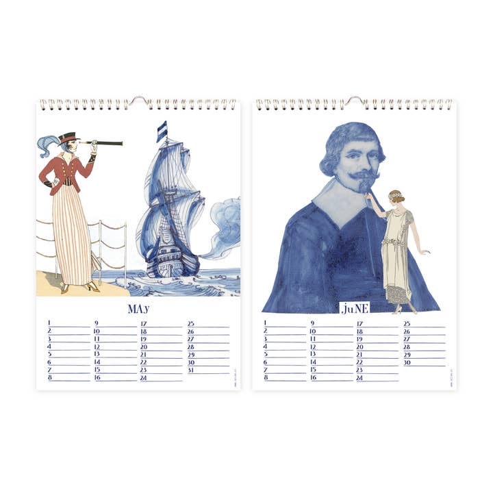Lylies - Wholesale Kalender - Verjaardagskalender 'Dutch Blue' collages Rijksmuseum A43