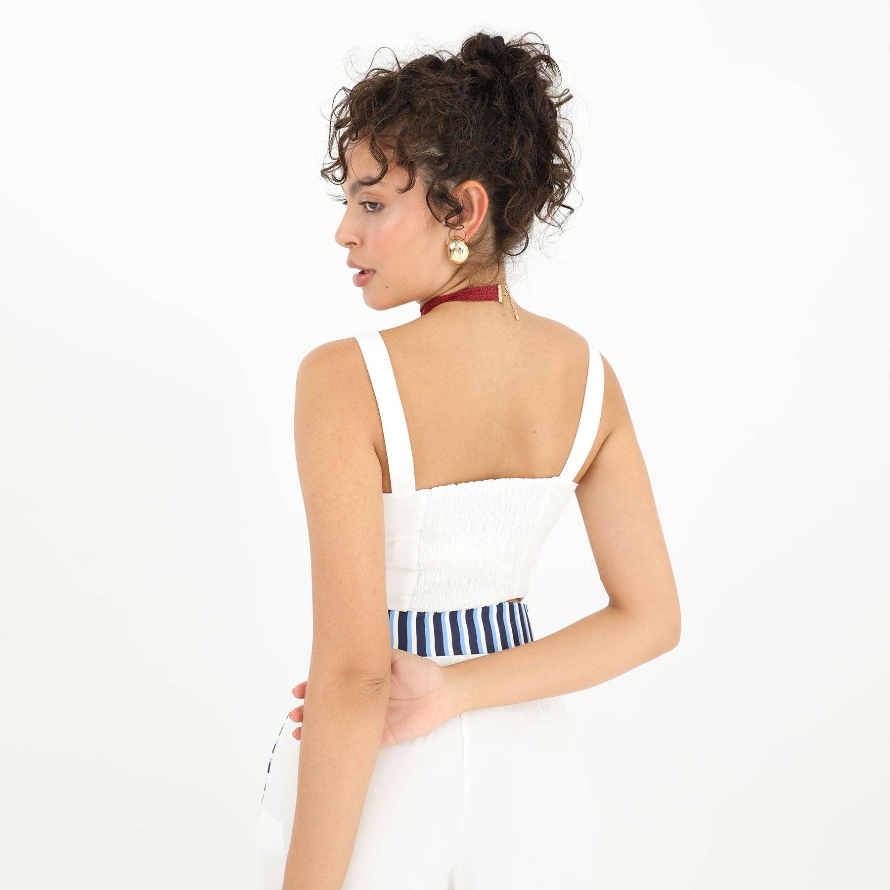 Pattern Exclusive Two-Piece Set – Print Crop Top & Wide-Leg Pants for wholesale on Faire6